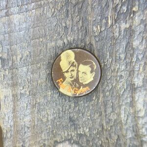 Fred Astaire and Ginger Rogers Iconic Collectible Button Pin - Vintage - 1.5 in